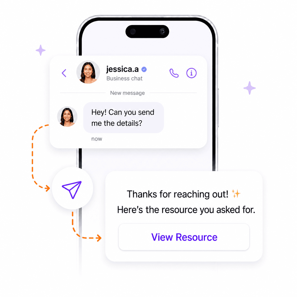 Instagram DM automation workflow preview for handling recurring follower questions and link requests