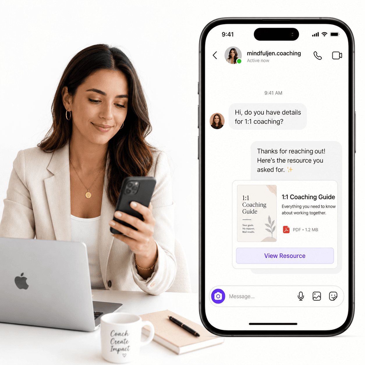 Solovio use case preview for coaches organizing lead interest, booking questions, and client follow-up
